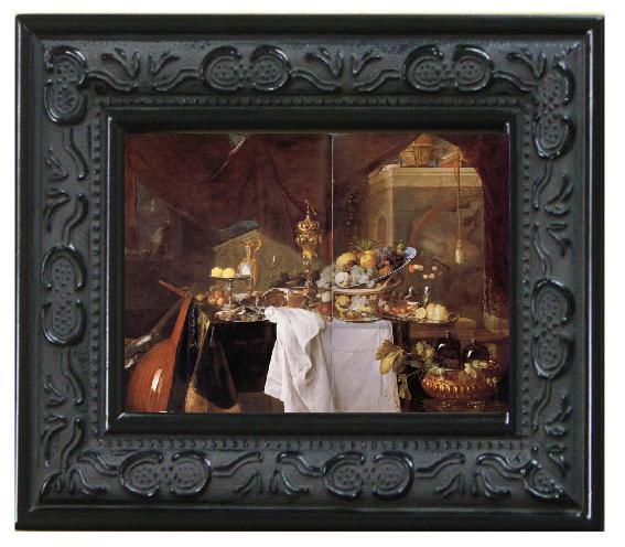 framed  Jan Davidsz. de Heem Fruits et vaisselle:un dessert, Ta090-2